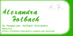 alexandra holbach business card